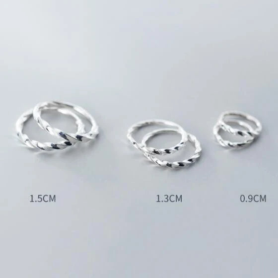 Kolczyki Srebrne Koła Minimalistyczne