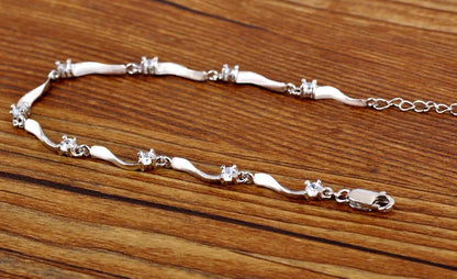 Bransoletka srebrna z Cyrkoniami