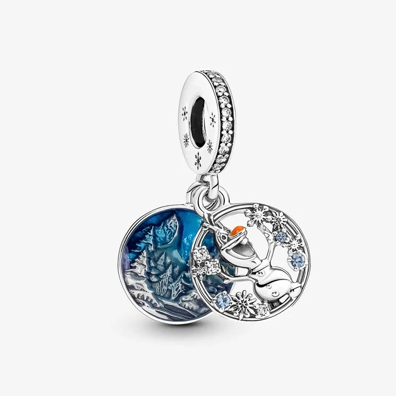 Wisiorek Srebrny z Olafem z Krainy Lodu Disneya