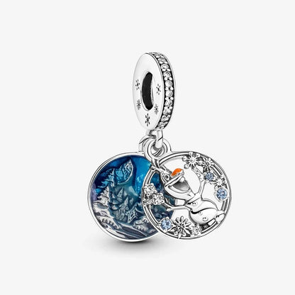 Wisiorek Srebrny z Olafem z Krainy Lodu Disneya