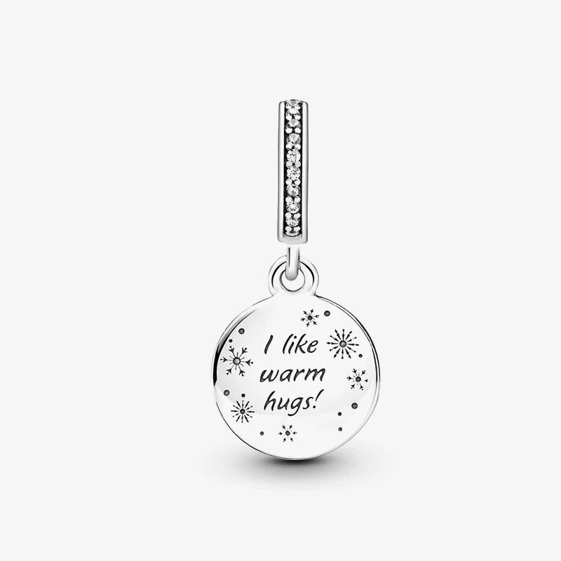 Wisiorek Srebrny z Olafem z Krainy Lodu Disneya