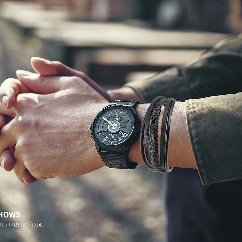 Bransoletka Wielowarstwowa Skórzana z Liściem Klonu