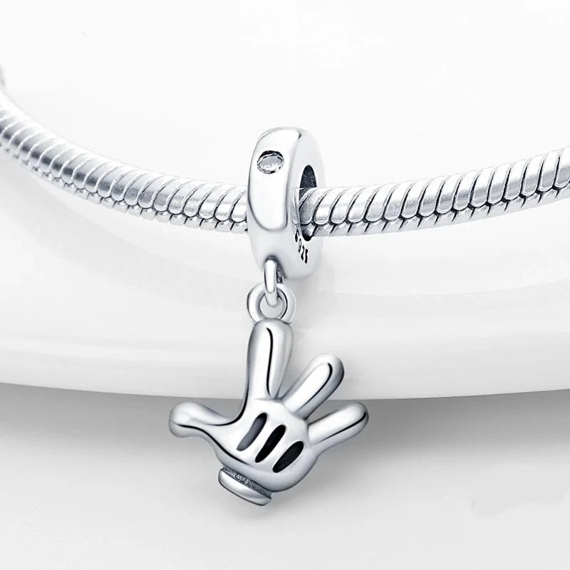 Zawieszka Srebrna w Kształcie Ręki Myszki Miki Disney