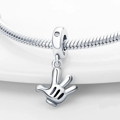 Zawieszka Srebrna w Kształcie Ręki Myszki Miki Disney