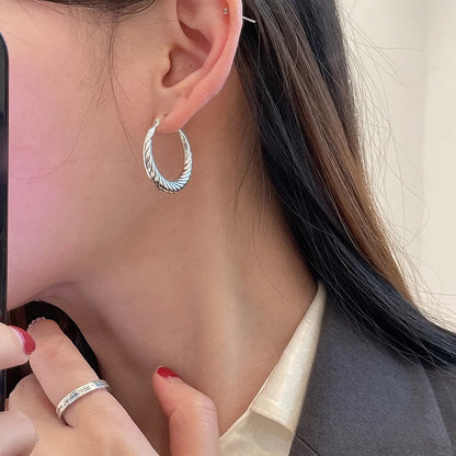 Kolczyki Srebrne Klasyczne, Owalne