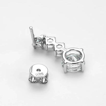 Kolczyki Srebrne z moissanitem Salizar – Ekskluzywna biżuteria dla kobiet