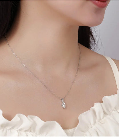 Naszyjnik Srebrny Salizar z moissanitem 1CT szlif Markiza