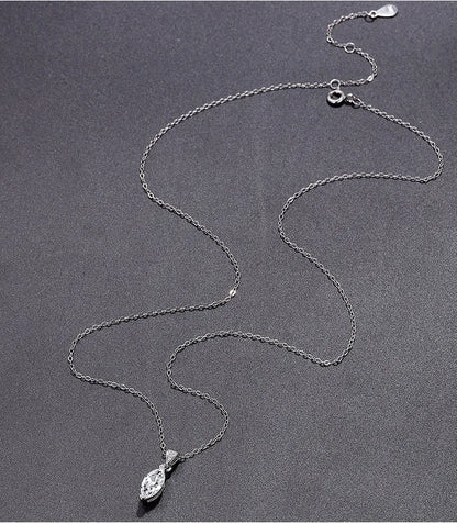 Naszyjnik Srebrny Salizar z moissanitem 1CT szlif Markiza