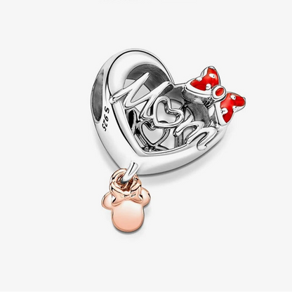 Zawieszka Srebrna Disney Minnie Mouse "Mom Heart" – subtelna biżuteria z emocjami