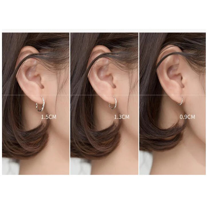 Kolczyki Srebrne Koła Minimalistyczne